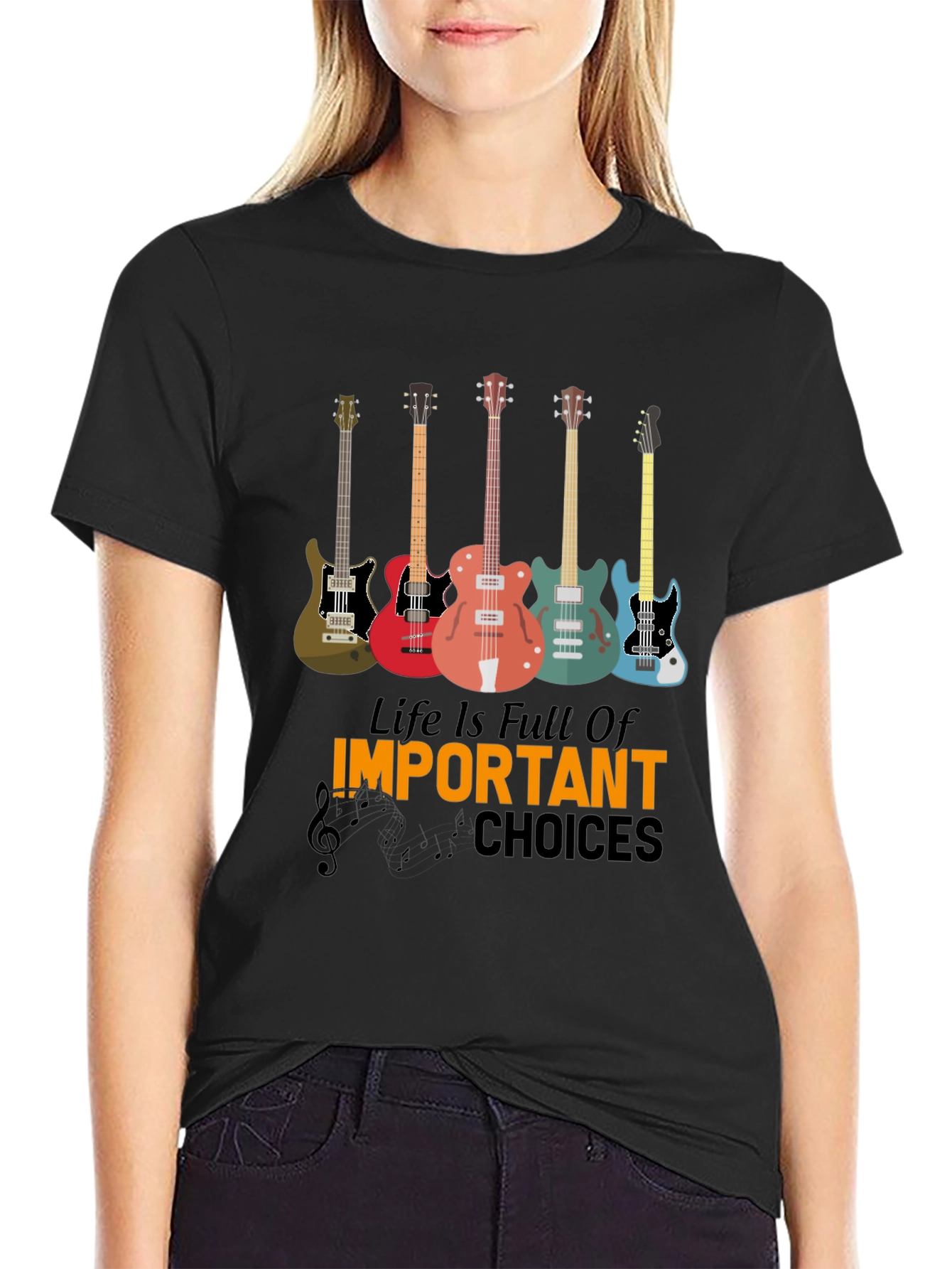 Life Is Full Of Important Choices Guitar T-Shirt