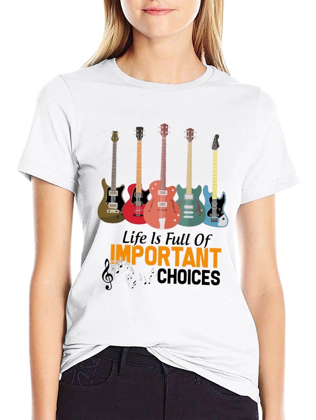 Life Is Full Of Important Choices Guitar T-Shirt