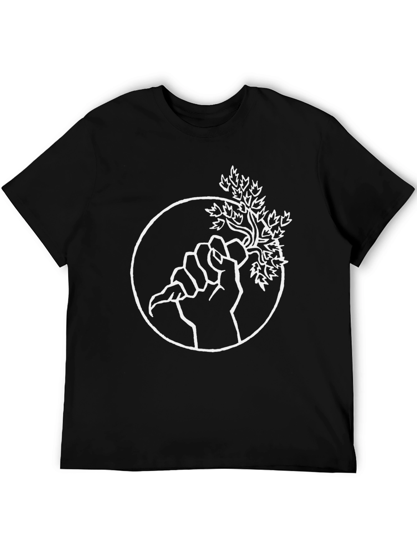 Natures Grip Tee - Black Cotton Graphic Shirt