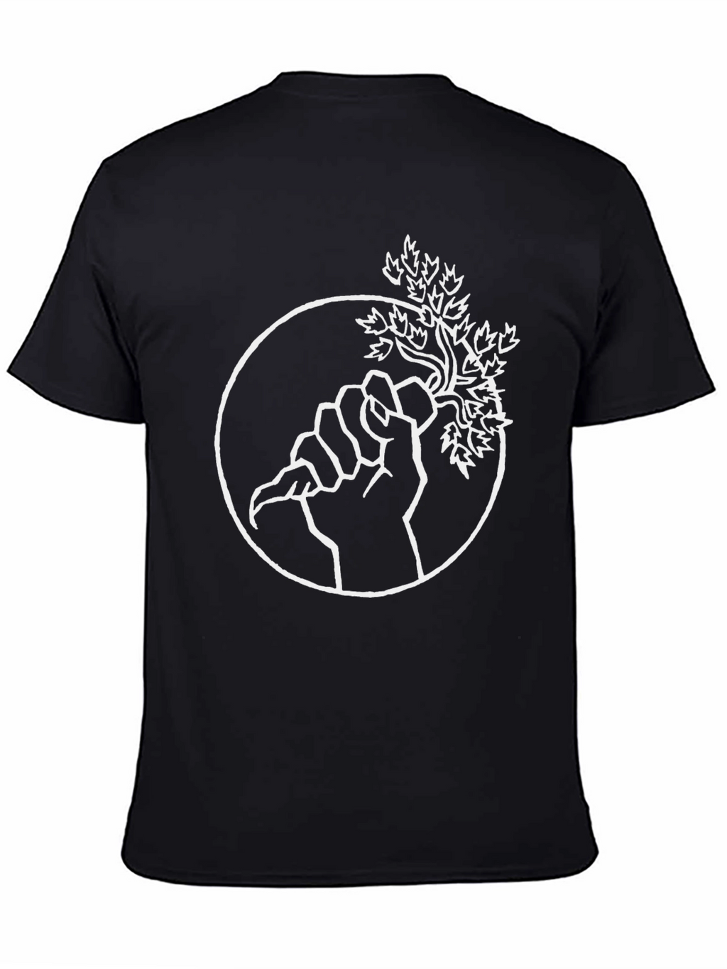 Natures Grip Tee - Black Cotton Graphic Shirt