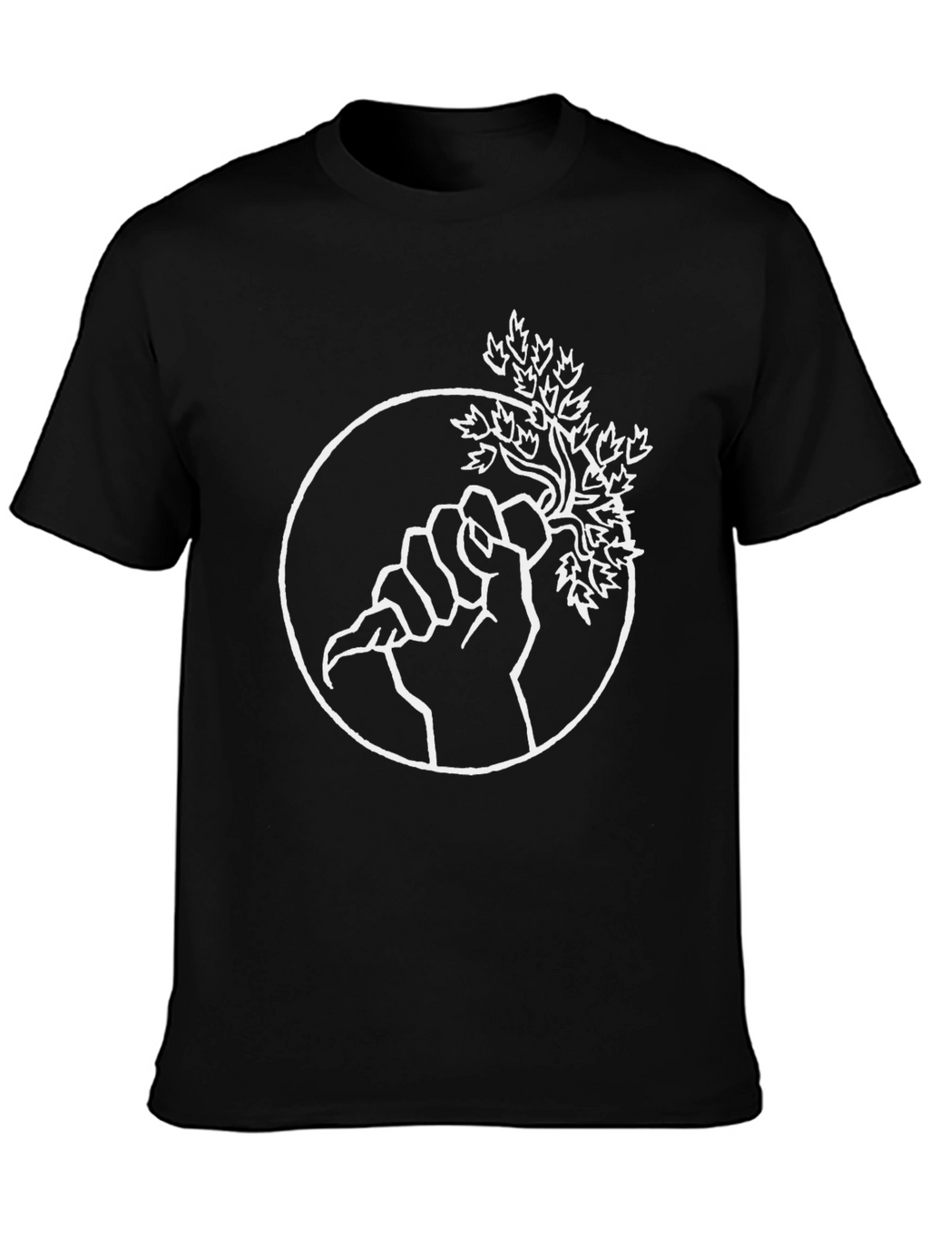 Natures Grip Tee - Black Cotton Graphic Shirt