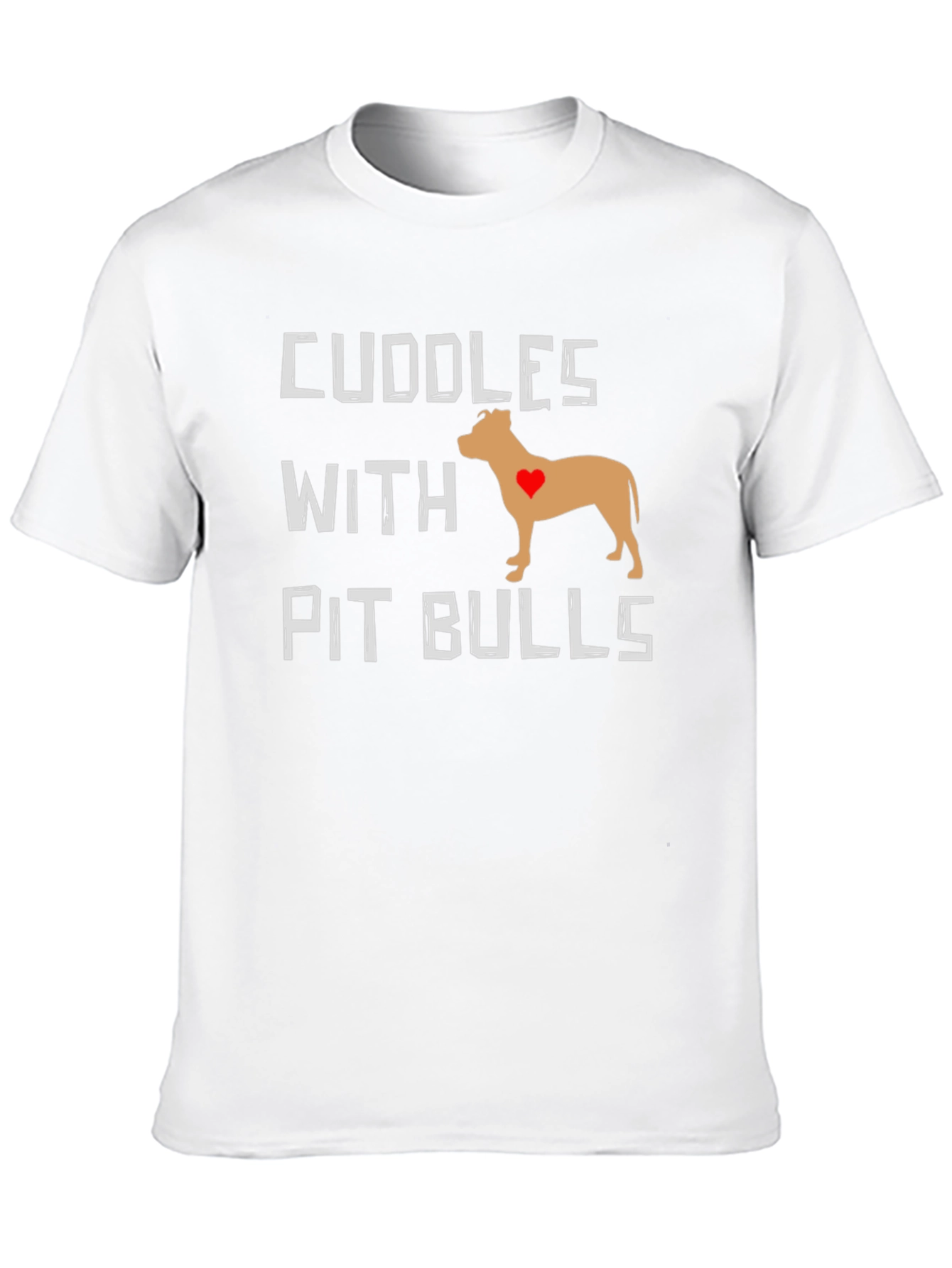 Cuddles With Pit Bulls Graphic T-Shirt