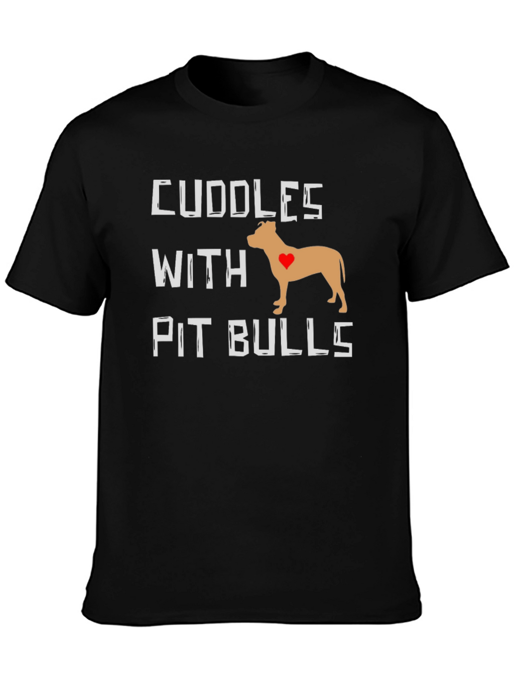 Cuddles With Pit Bulls Graphic T-Shirt