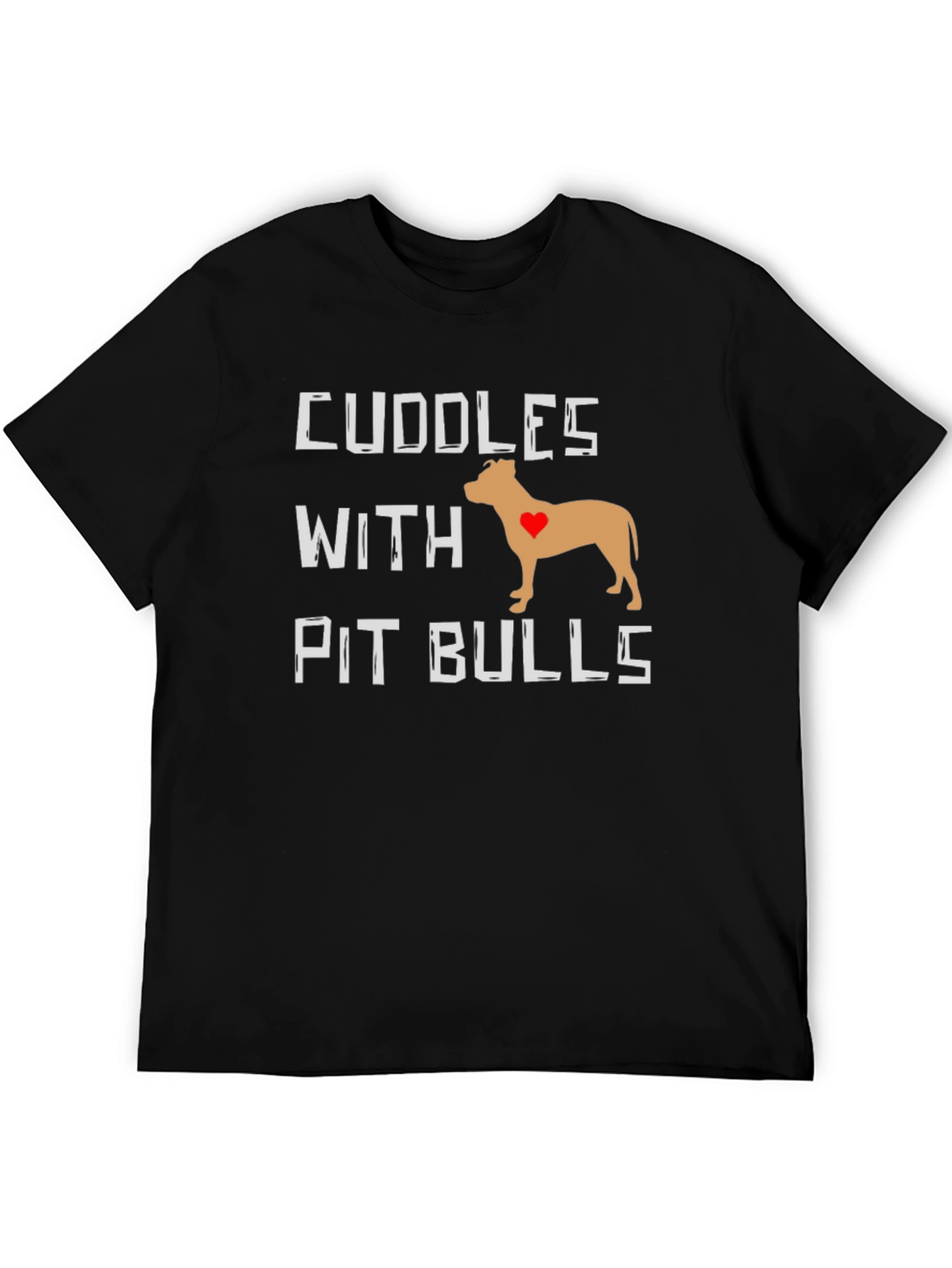 Cuddles With Pit Bulls Graphic T-Shirt