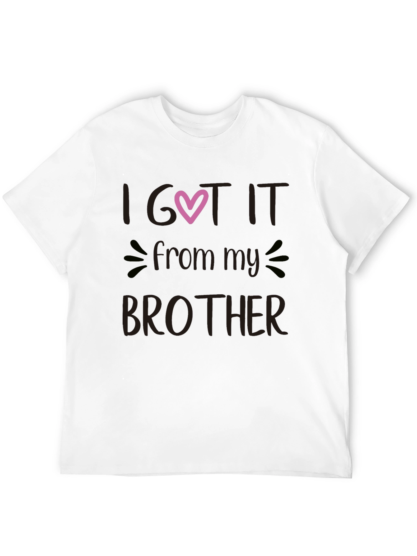 I Got It From My Brother Black Graphic Tee