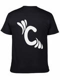 Black T-Shirt with Initial C Graphic Design