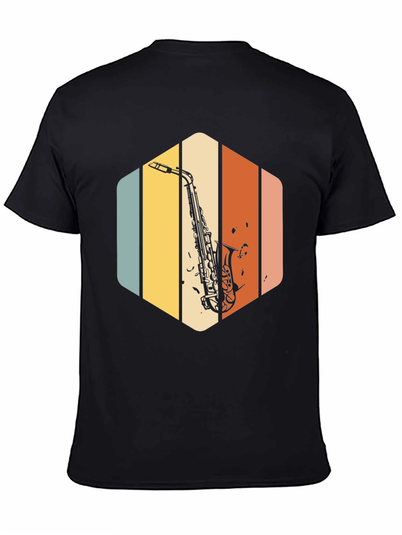 Retro Saxophone T-Shirt - Vintage Style Music Tee
