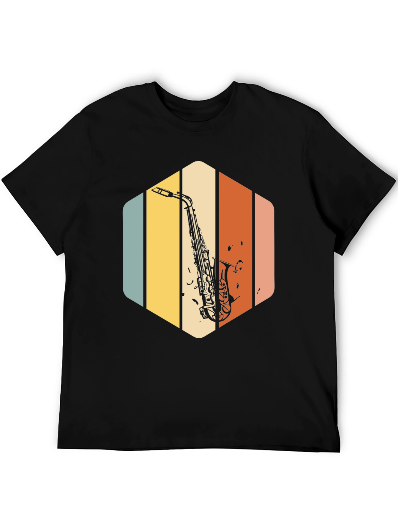 Retro Saxophone T-Shirt - Vintage Style Music Tee