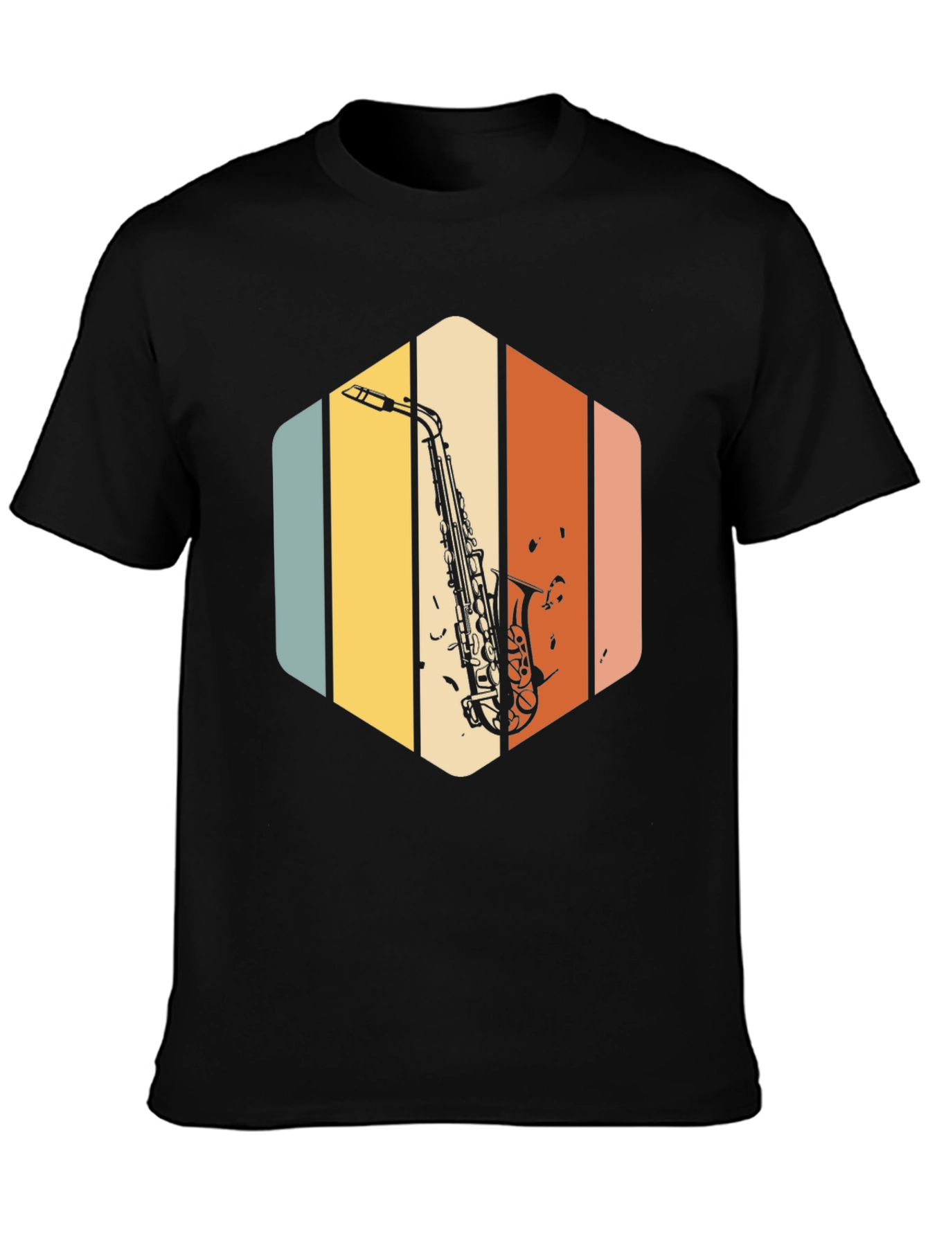 Retro Saxophone T-Shirt - Vintage Style Music Tee