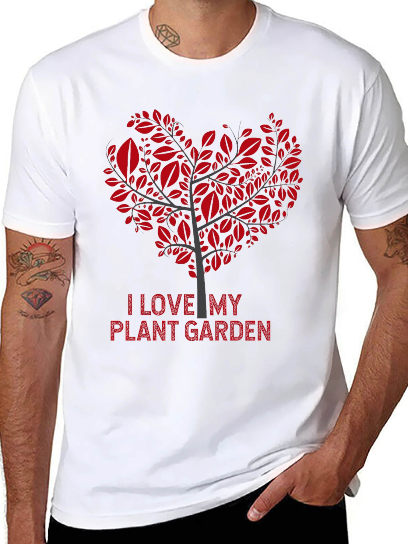 I Love My Plant Garden Heart Tree Graphic Tee
