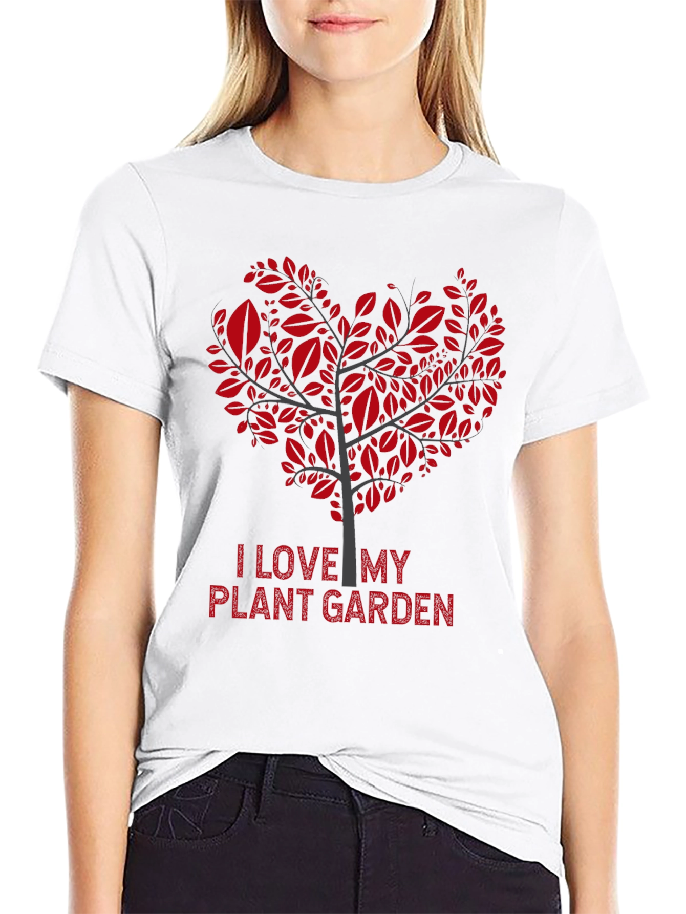 I Love My Plant Garden Heart Tree Graphic Tee