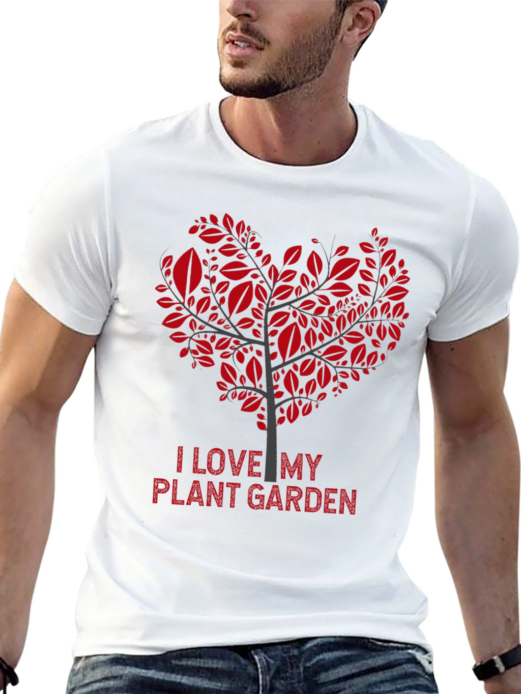 I Love My Plant Garden Heart Tree Graphic Tee