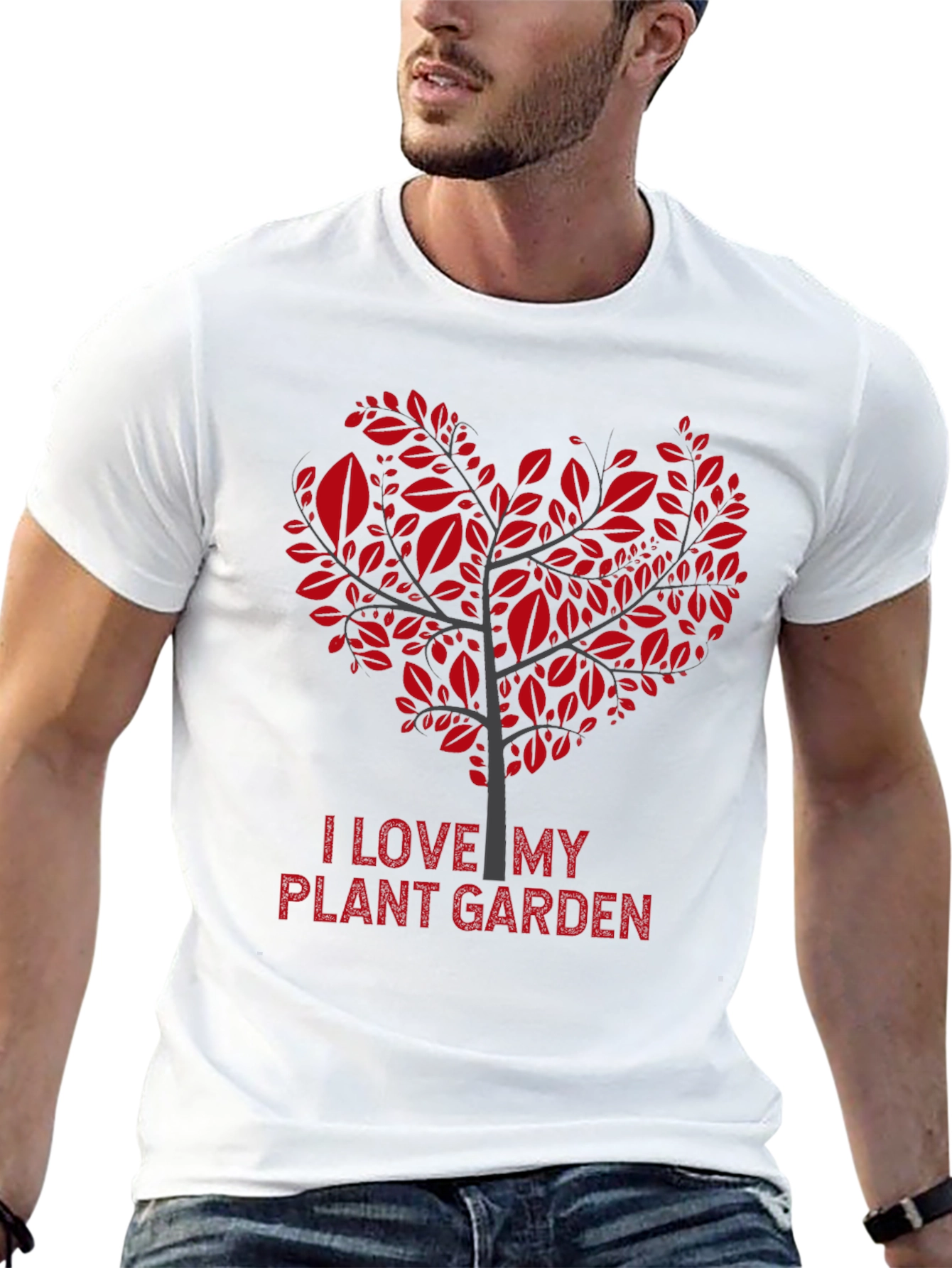 I Love My Plant Garden Heart Tree Graphic Tee