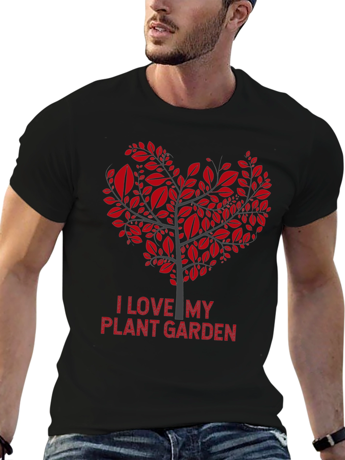 I Love My Plant Garden Heart Tree Graphic Tee
