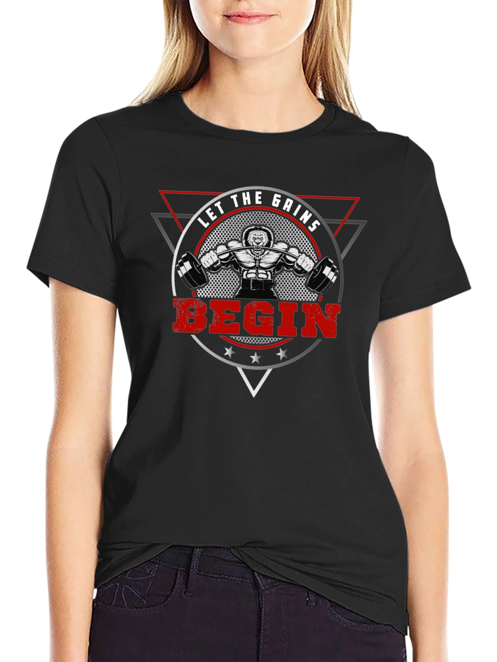 Let The Gains Begin Graphic T-Shirt - Fitness Motivation
