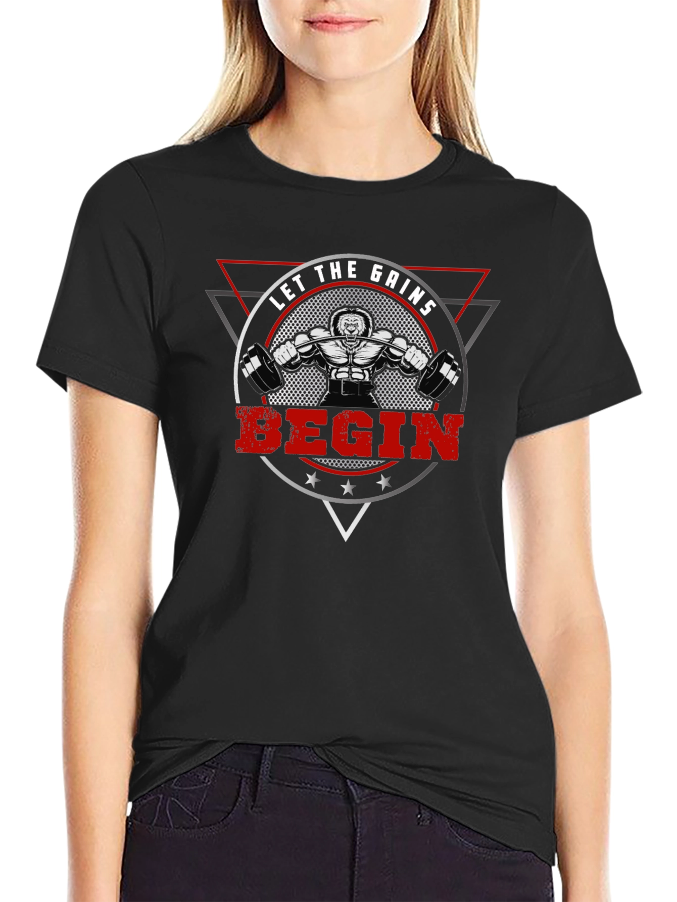 Let The Gains Begin Graphic T-Shirt - Fitness Motivation