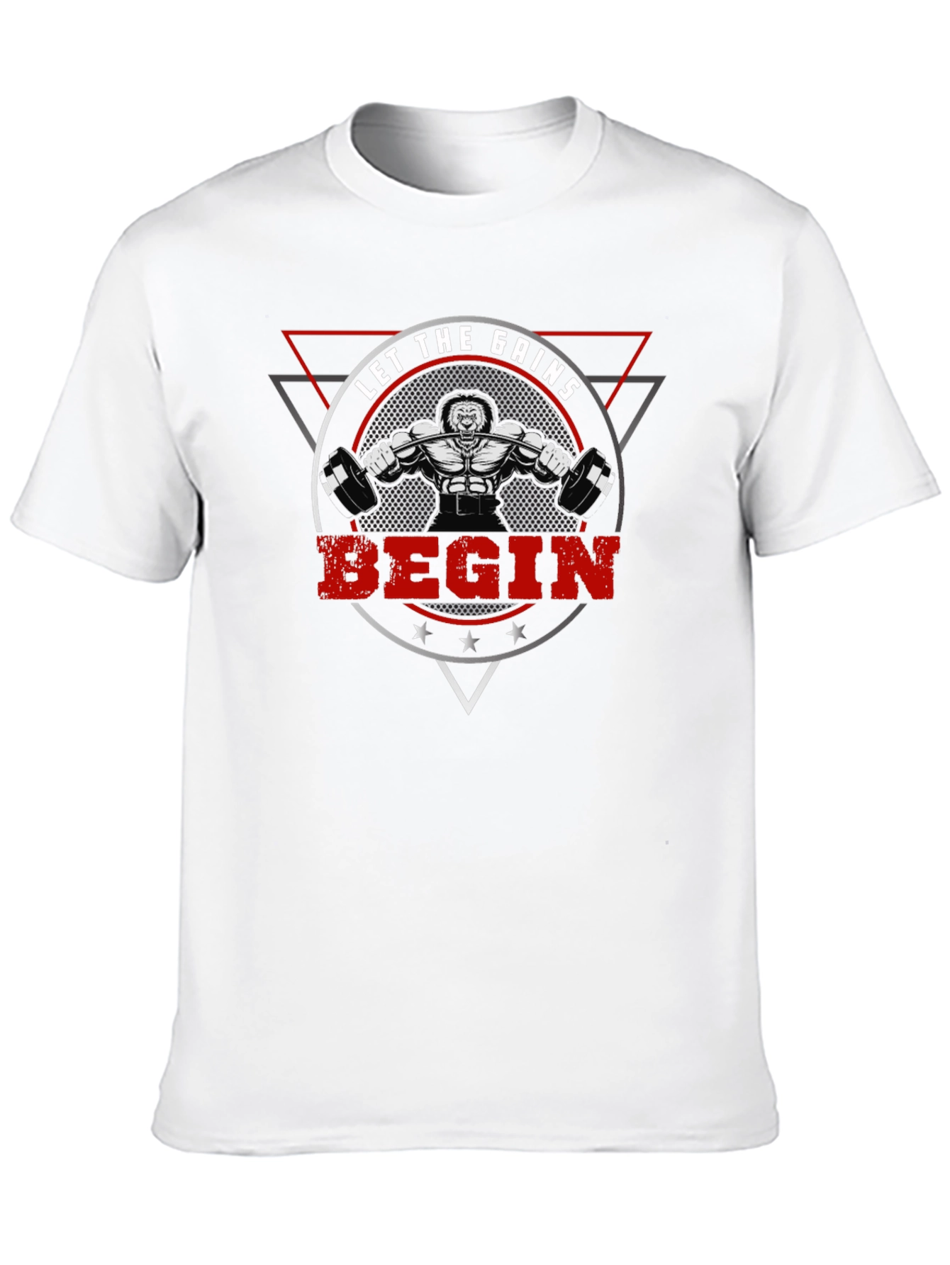 Let The Gains Begin Graphic T-Shirt - Fitness Motivation