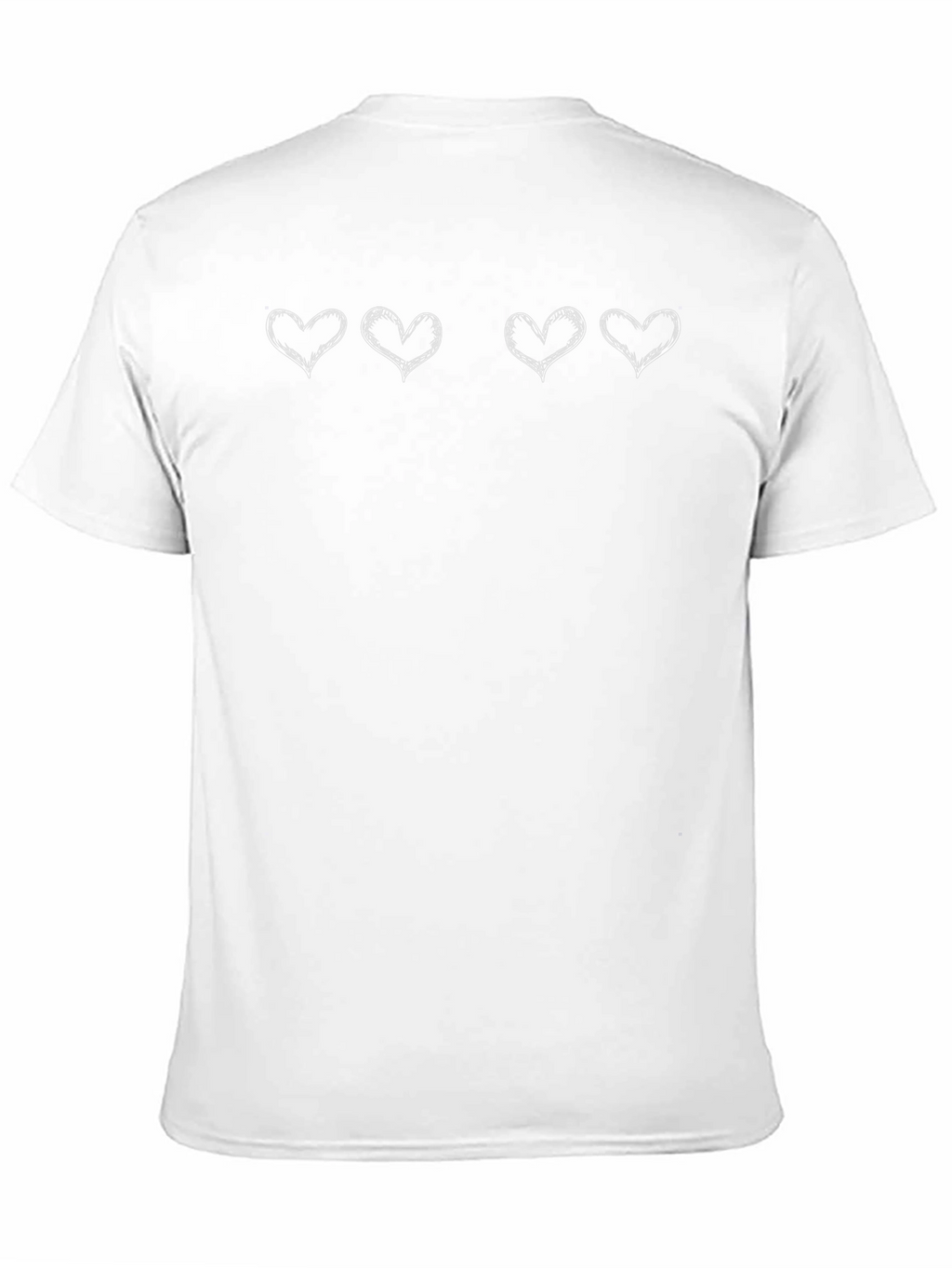 Heart Doodle Graphic Tee - Casual Black T-Shirt