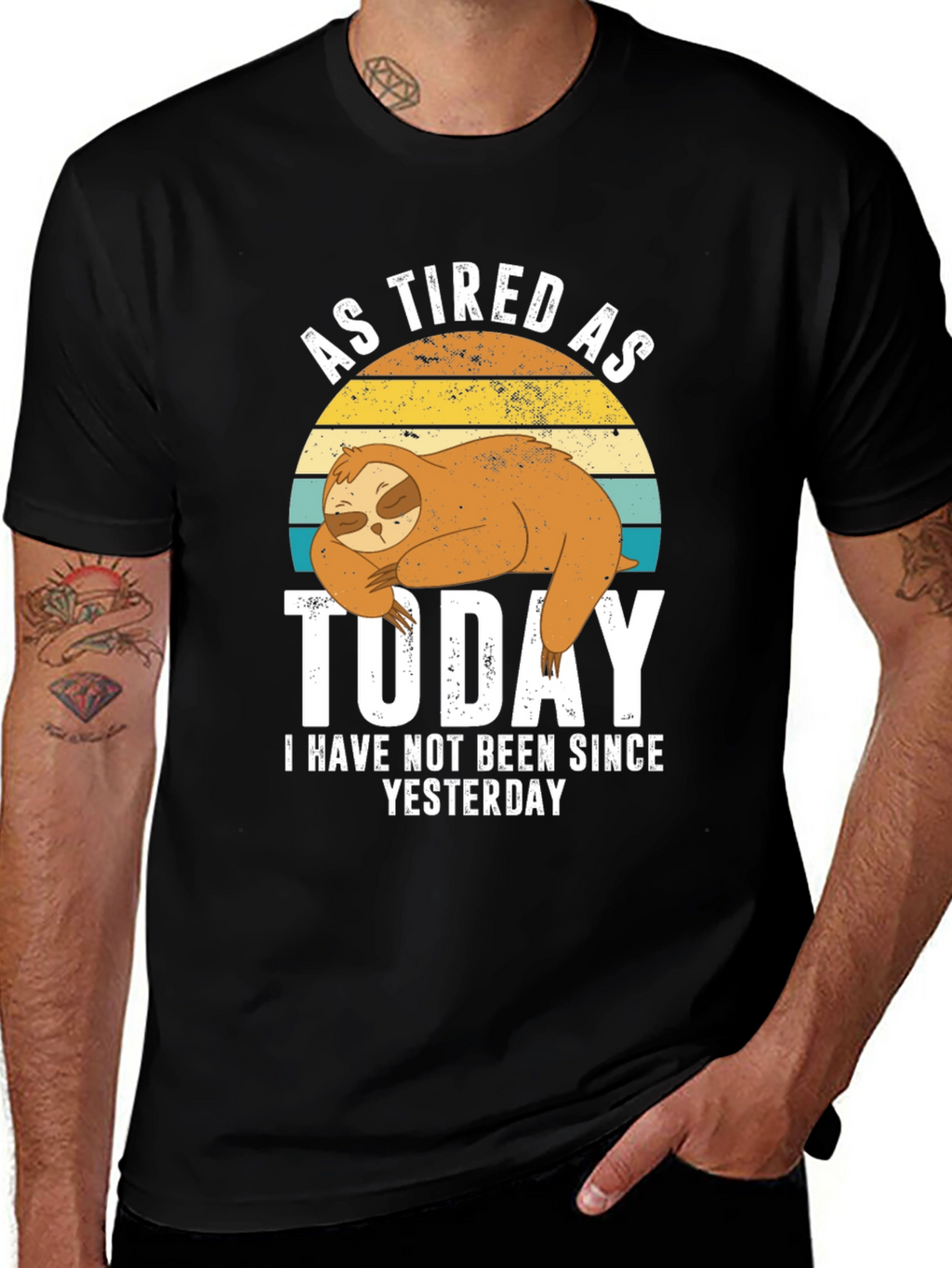As Tired As Today Sloth Graphic T-Shirt