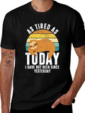 As Tired As Today Sloth Graphic T-Shirt