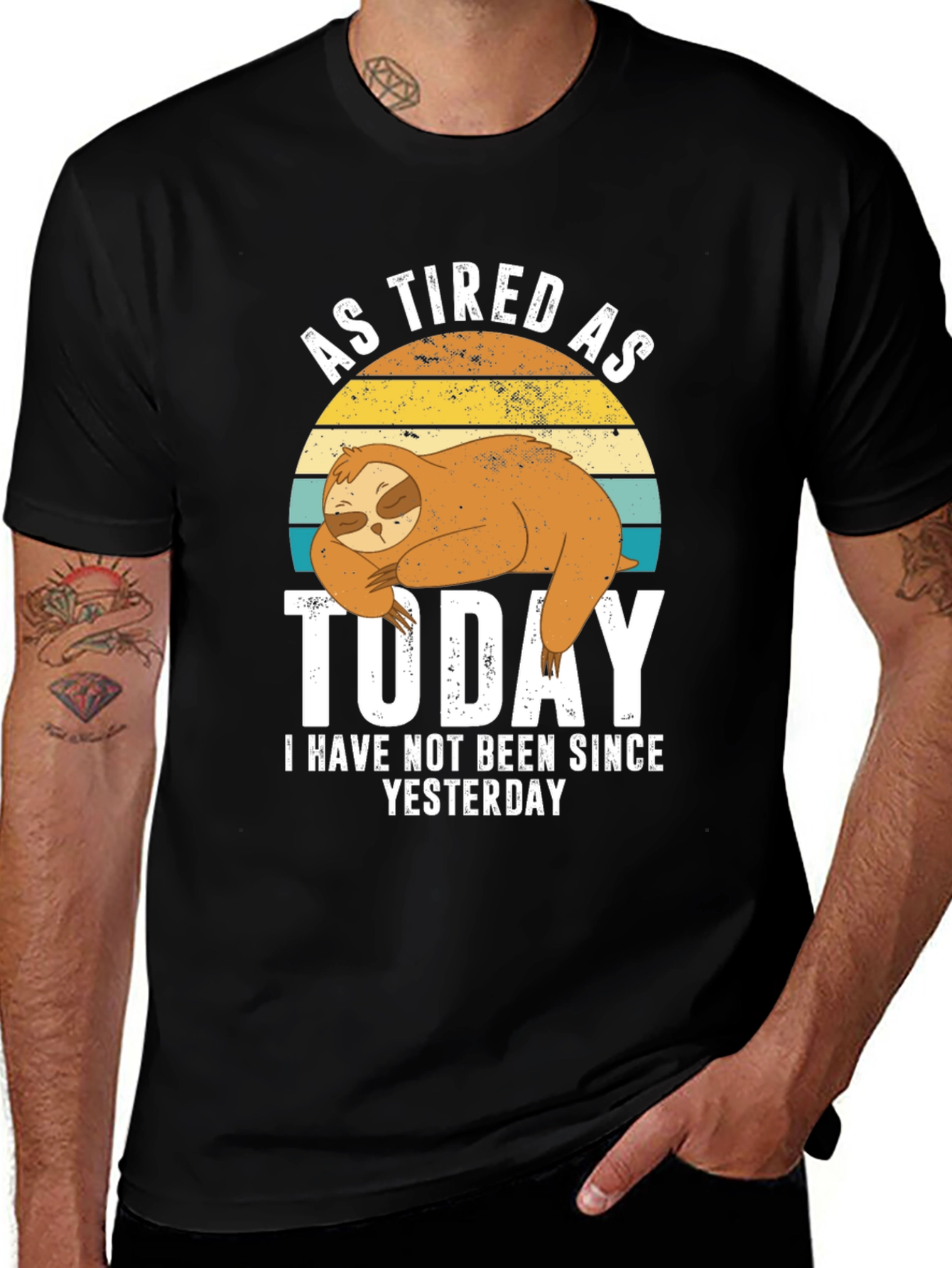 As Tired As Today Sloth Graphic T-Shirt