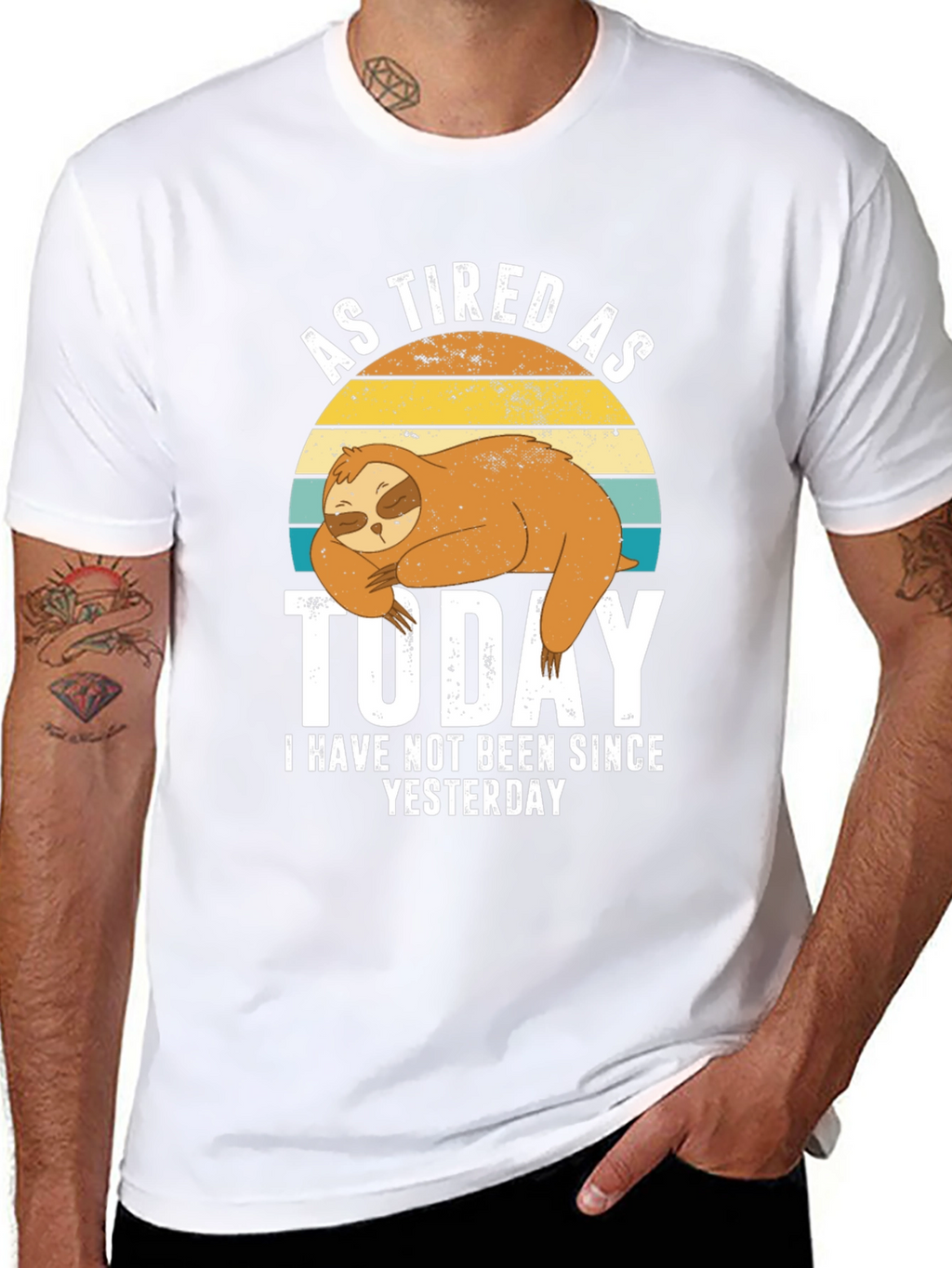 As Tired As Today Sloth Graphic T-Shirt