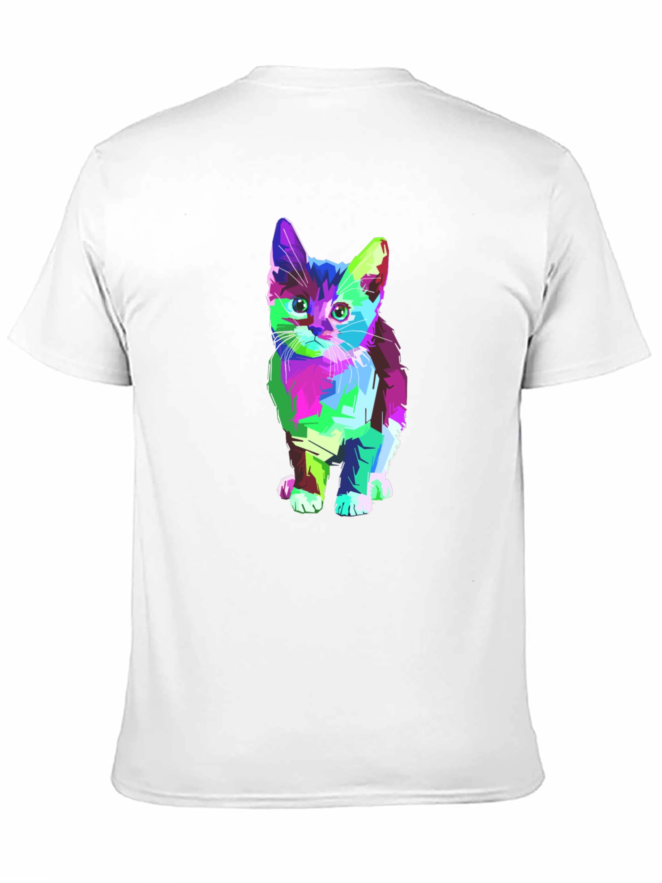 Abstract Kitten Graphic T-Shirt