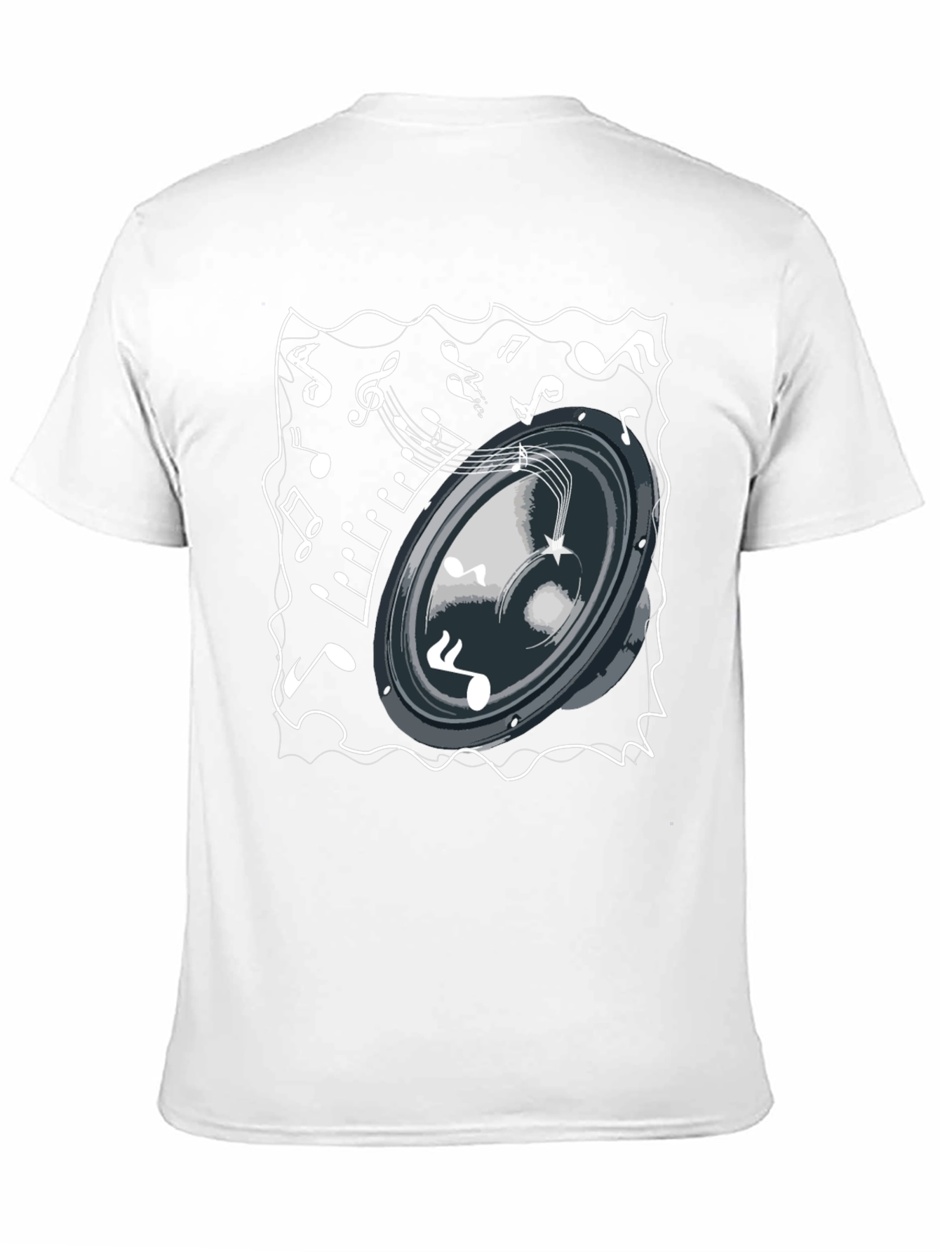 Musical Speaker T-Shirt - Black Cotton Tee