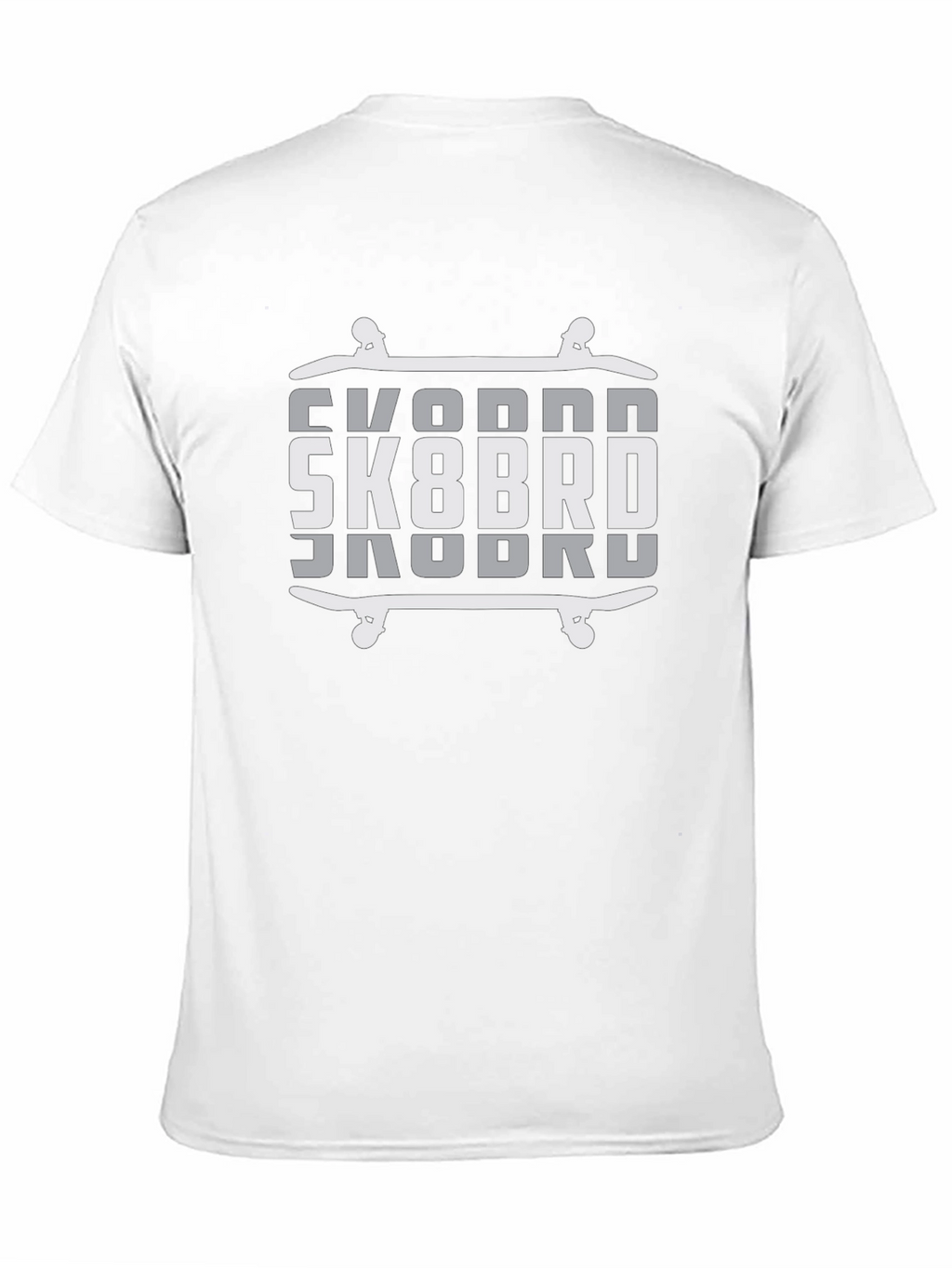SK8BRD Skateboard Graphic Tee - Black Cotton Blend