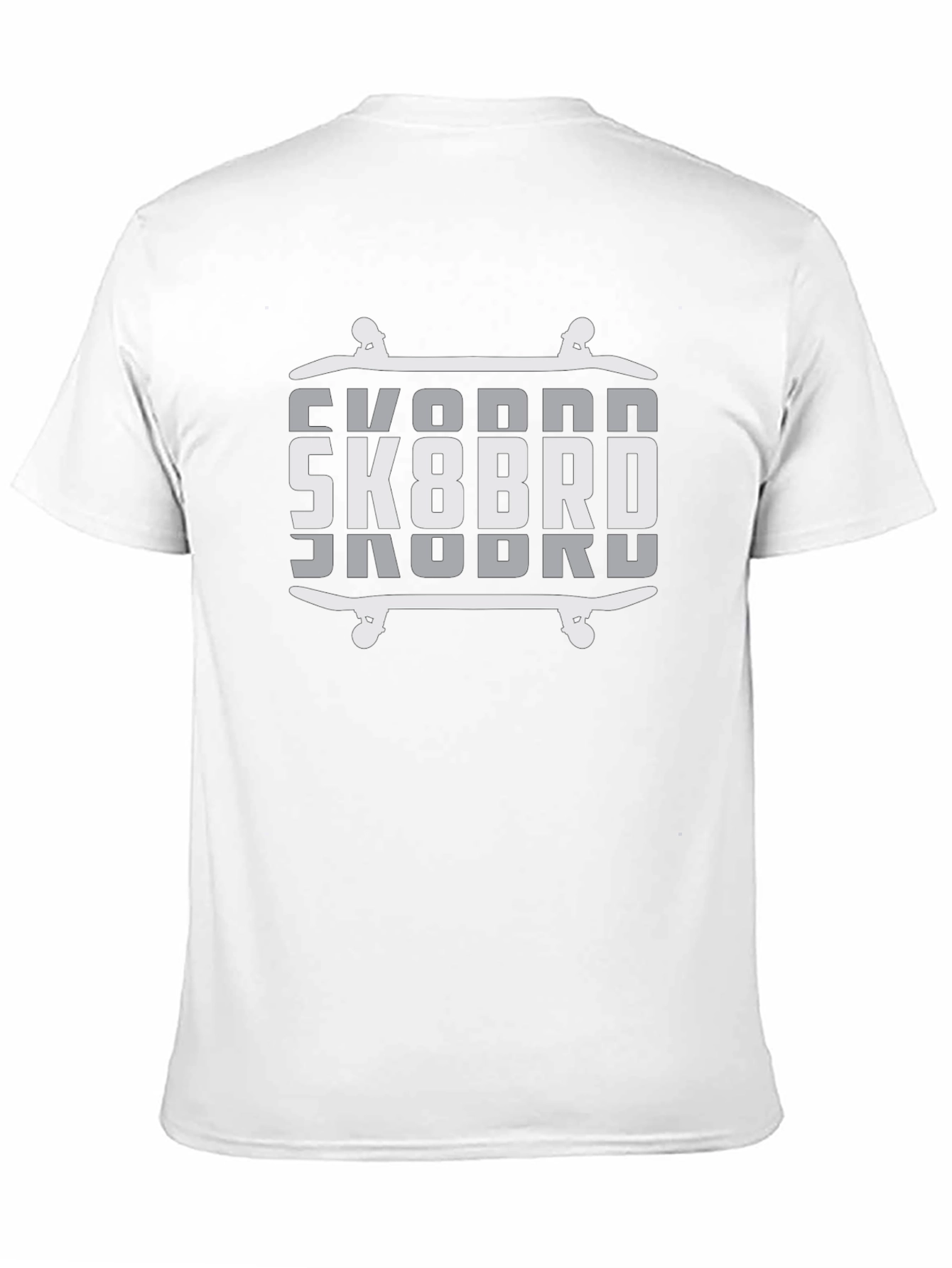 SK8BRD Skateboard Graphic Tee - Black Cotton Blend