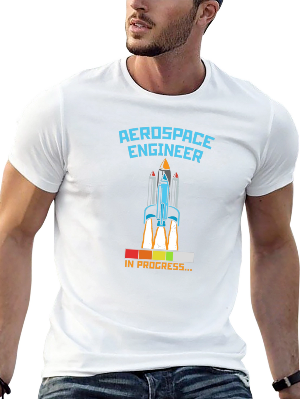 Aerospace Engineer Rocket Launch Mens T-Shirt