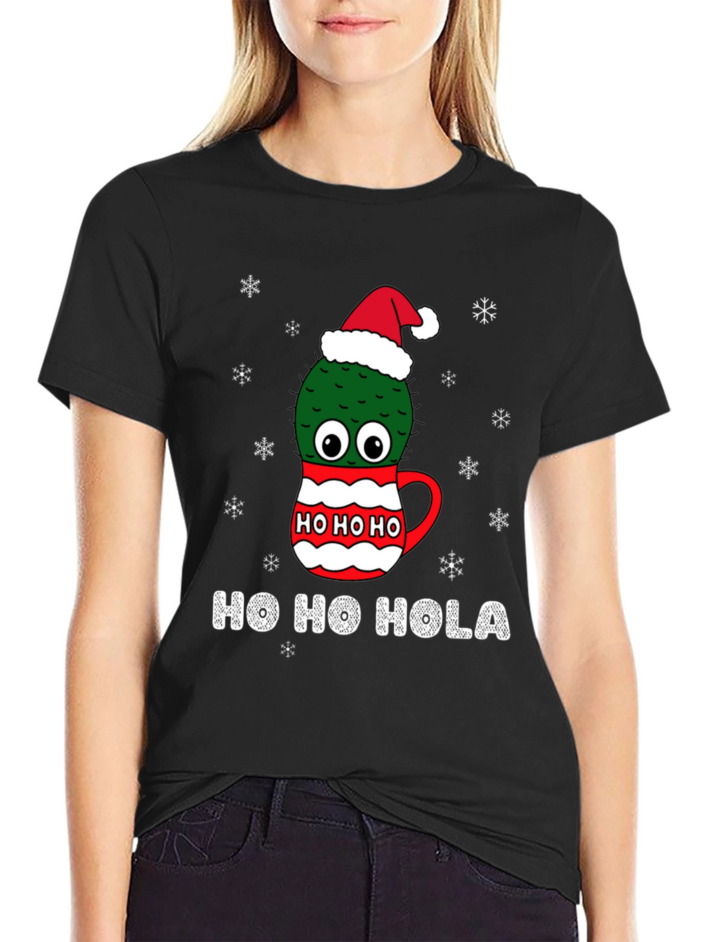 Ho Ho Hola Cactus Christmas T-Shirt