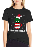 Ho Ho Hola Cactus Christmas T-Shirt