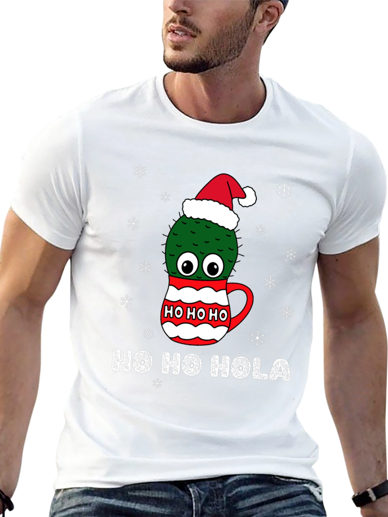 Ho Ho Hola Cactus Christmas T-Shirt