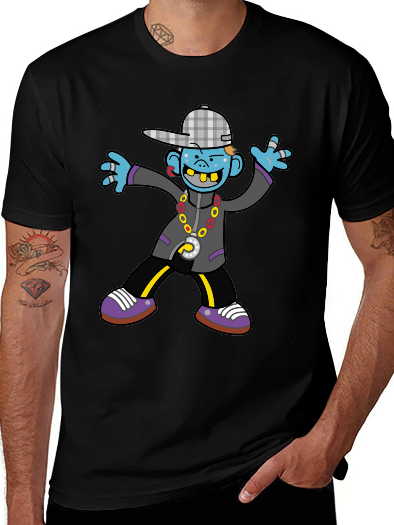 Urban Cartoon Graphic Tee - Unique Style