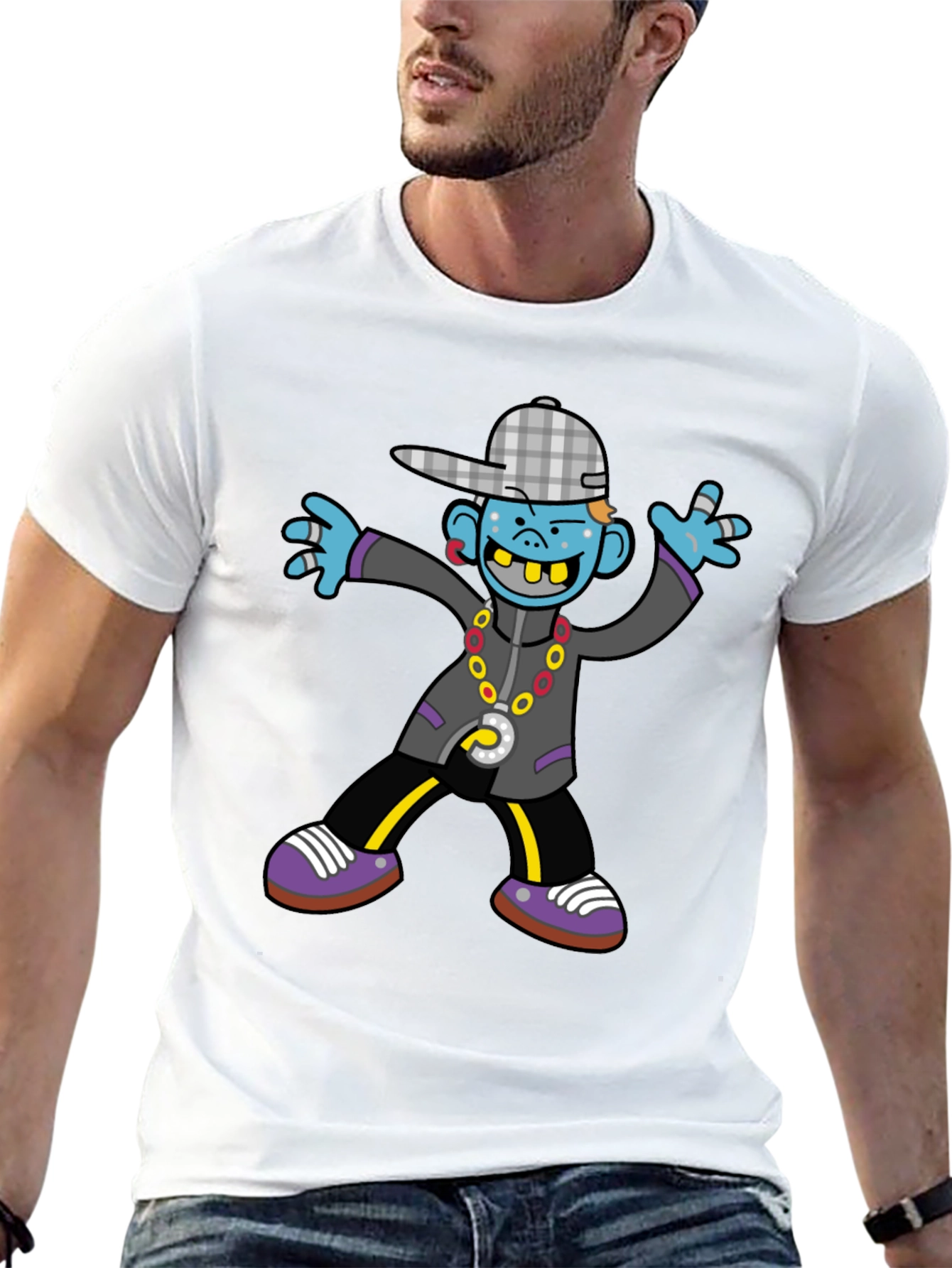 Urban Cartoon Graphic Tee - Unique Style