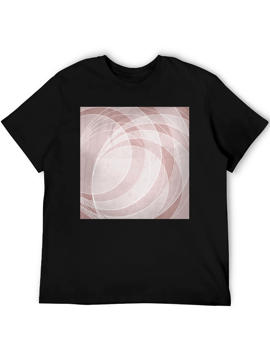 Modern Abstract Graphic Tee - Black Cotton Blend Shirt