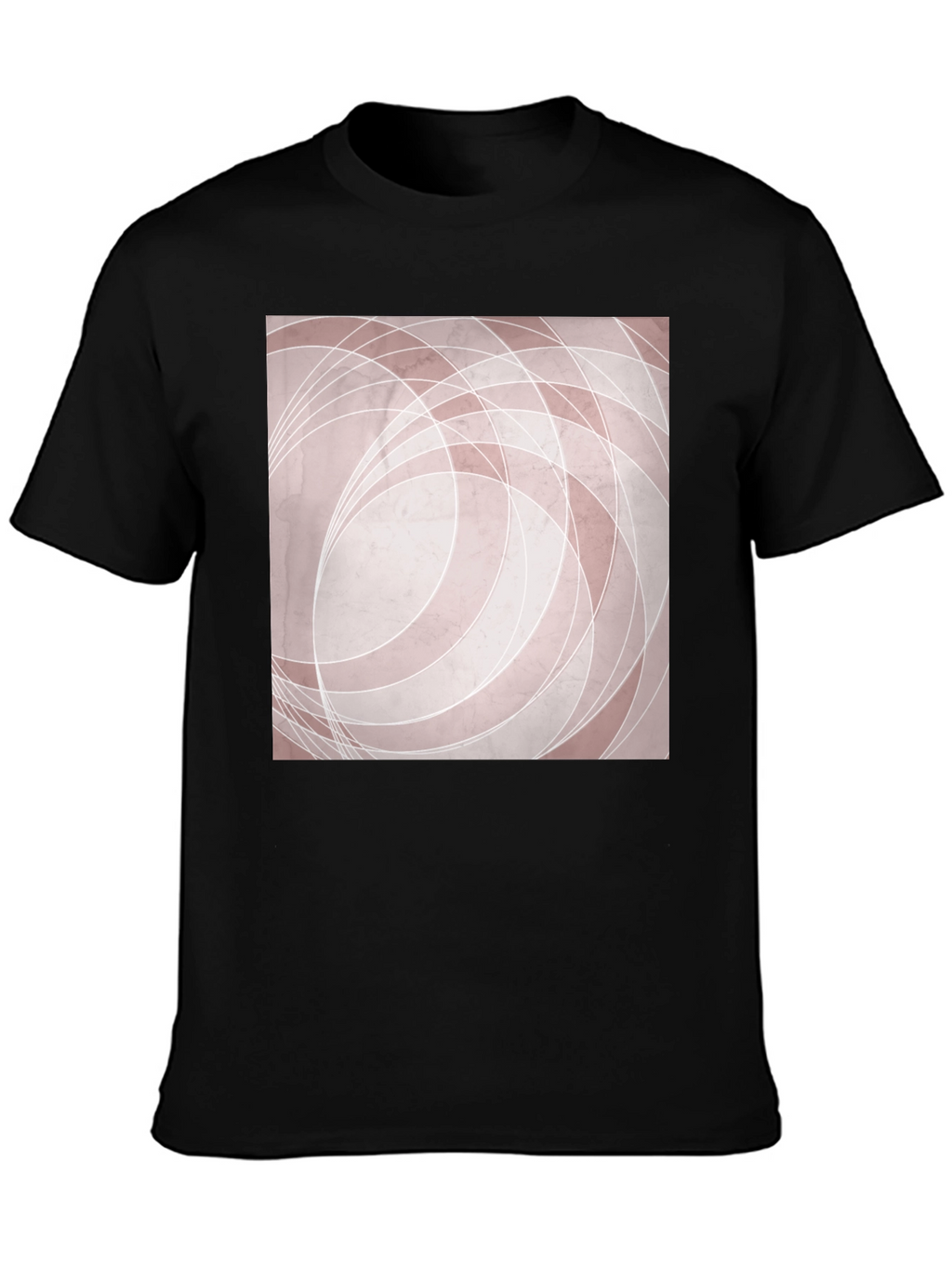 Modern Abstract Graphic Tee - Black Cotton Blend Shirt