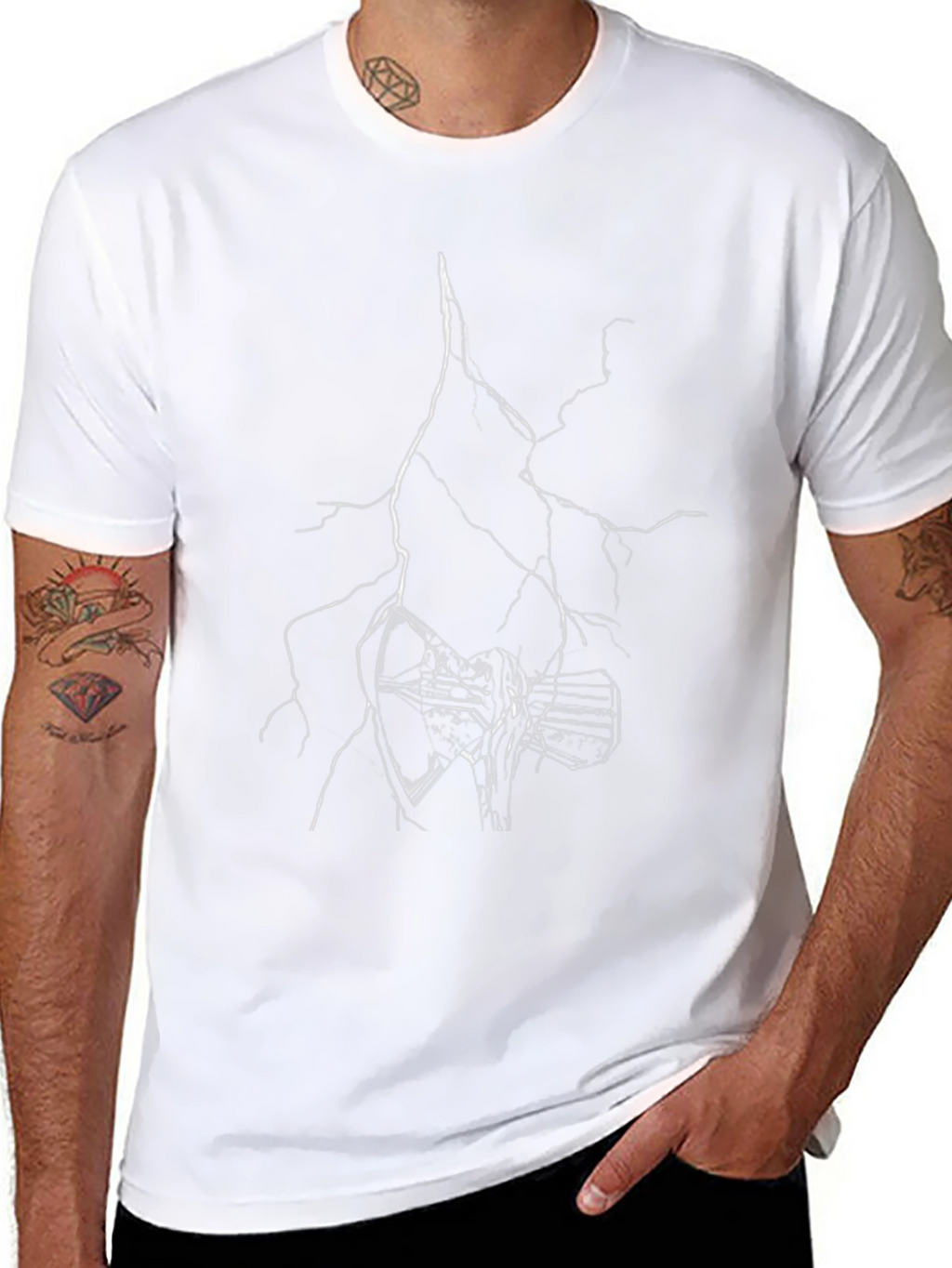 Shattered Glass Graphic Black Tee