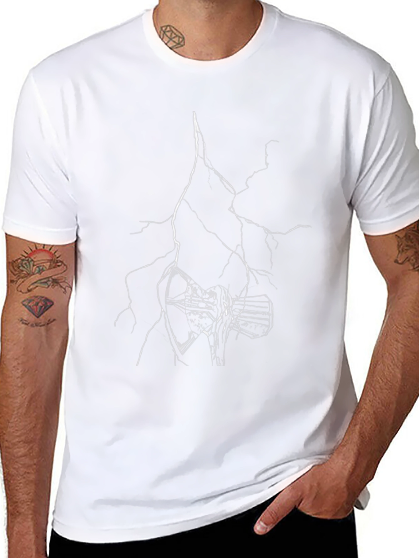 Shattered Glass Graphic Black Tee