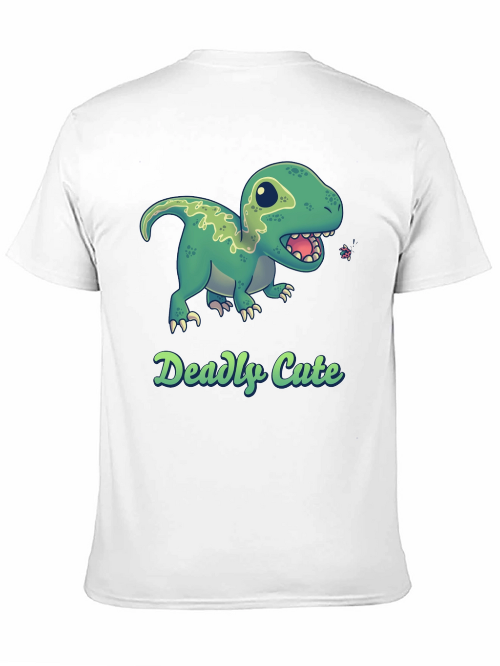 Deadly Cute Dino Black T-Shirt