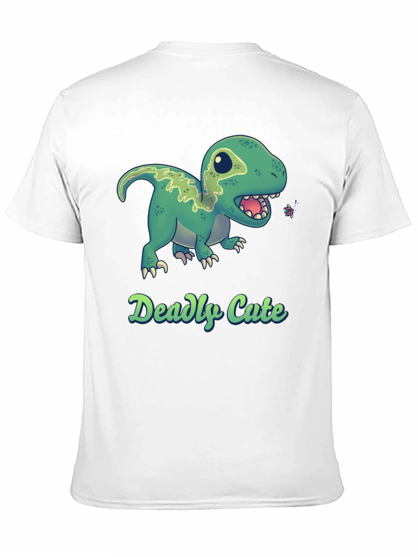 Deadly Cute Dino Black T-Shirt