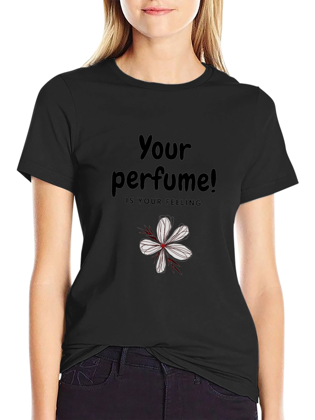 Your Perfume Feeling Black Graphic Tee
