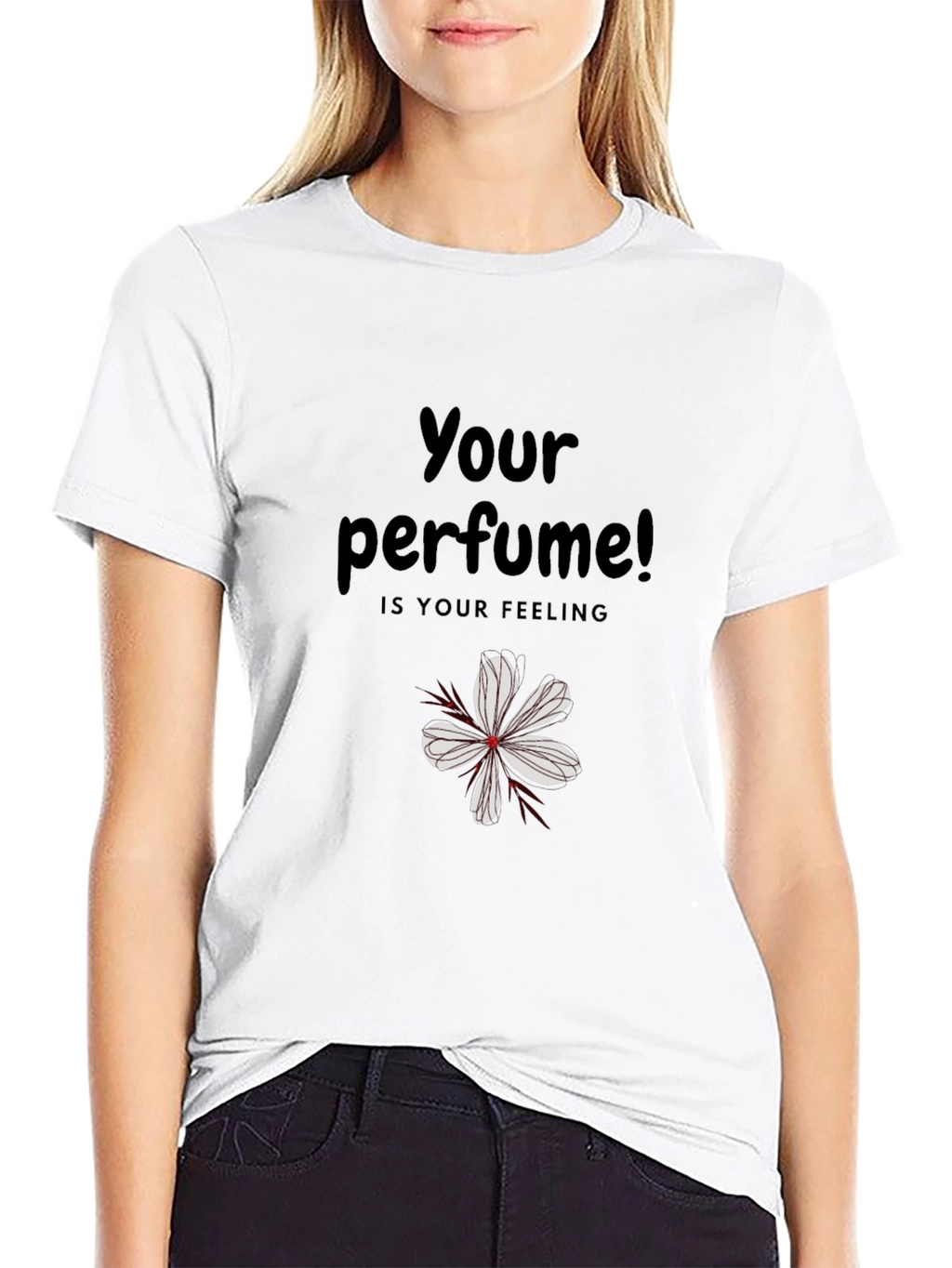 Your Perfume Feeling Black Graphic Tee
