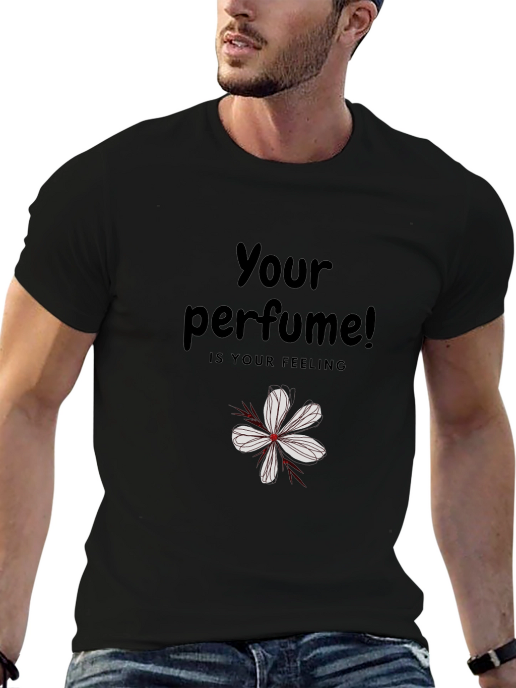Your Perfume Feeling Black Graphic Tee