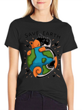 Save Earth Cat T-Shirt - Earth Day Tee