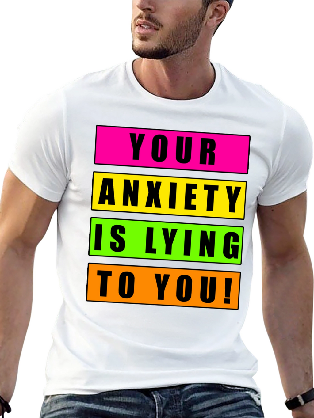 Anxiety Awareness Graphic Tee - Unisex Black T-Shirt