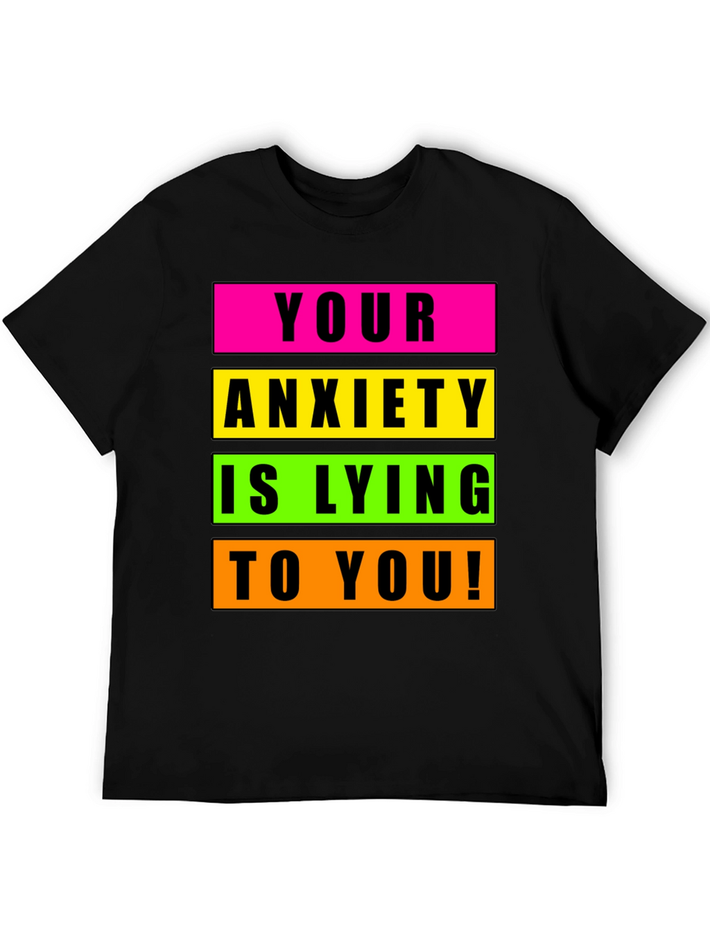 Anxiety Awareness Graphic Tee - Unisex Black T-Shirt