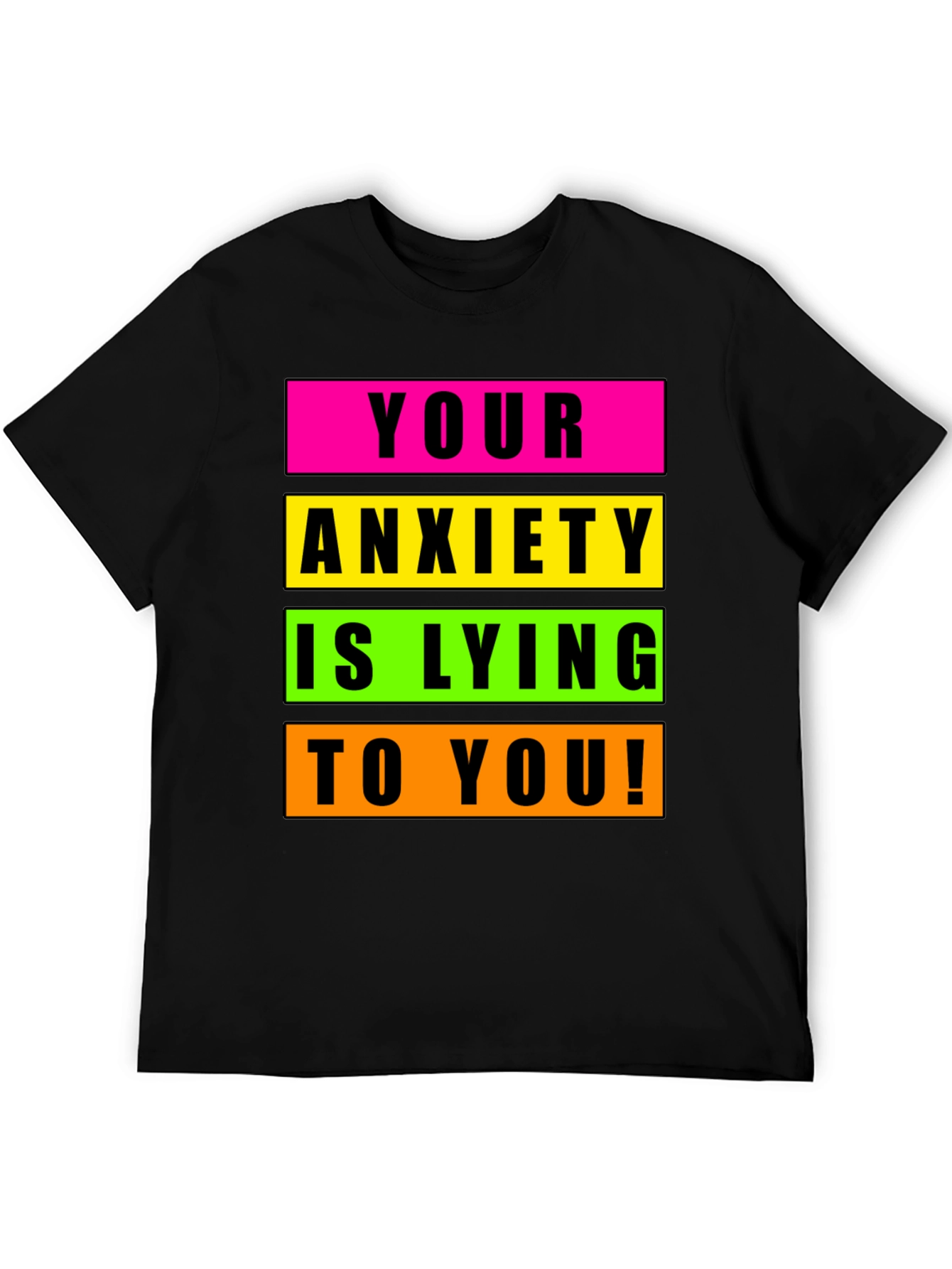 Anxiety Awareness Graphic Tee - Unisex Black T-Shirt