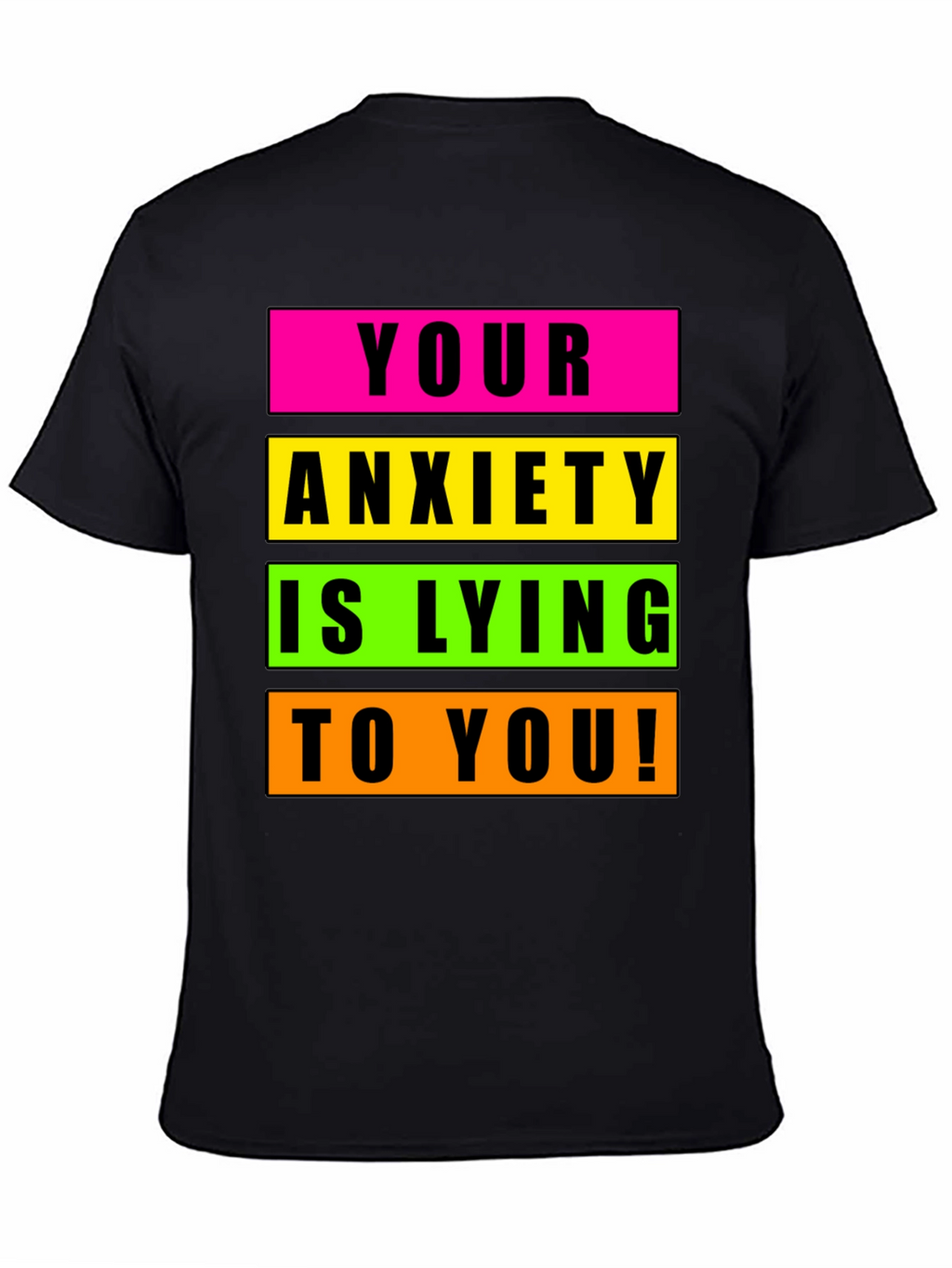 Anxiety Awareness Graphic Tee - Unisex Black T-Shirt